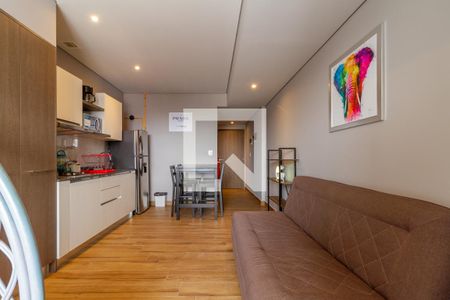 Sala - Comedor de apartamento para alugar com 1 quarto, 40m² em Cuauhtémoc, Ciudad de México